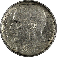 Italy Vittorio Emanuele III 1925 R 50 Centesimi Reeded Edge SCARCE KM#61.2 (347)