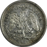 MEXICO Silver 1882 Mo M 25 Centavos Mexico Mint-212,000 SCARCE KM#406.7 (19 189)