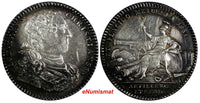 France Louis XV Silver Token ND (1735) Artillerie et Génie Feu# 1136 (19 922)