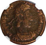 Roman Constantius II AD 337-361 BI Half Centenionalis /Soldier Horseman NGC (78)
