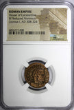 ROMAN Licinius I AS CAESAR AD 308-324 BI REDUCED NUMMUS /SOL GLOBE NGC (008)