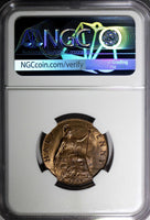GREAT BRITAIN Edward VII Bronze 1909 1/2 Penny NGC MS64 RB NICE RED KM# 793.2(7)