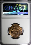 GREAT BRITAIN Edward VII Bronze 1909 1/2 Penny NGC MS64 RB NICE RED KM# 793.2(7)