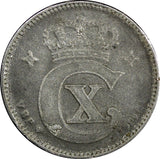 DENMARK Iron 1918 5 Øre WWI Issue 1 YEAR TYPE SCARCE KM# 814.1a (10 407)