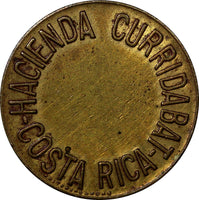 COSTA RICA COFFEE TOKEN MANUEL JIMENEZ - HACIENDA CURRIDABAT 1928 STAR aUnc