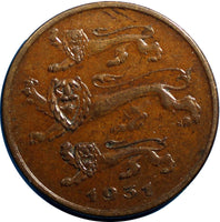 ESTONIA  Bronze  1931  5 Senti 23.3mm KM# 11 (4970)