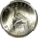Rhodesia Elizabeth II 1964 2 Shillings,20 Cents NGC MS64+ Mint Luster KM# 3 (02)
