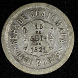 GUATEMALA Silver 1873 P  2 Reales 24mm Paz Duran KM# 149 (22 735)