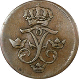 Sweden Frederick I Copper 1742 SM 1 Öre KM# 416.1 (21 230)