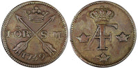 SWEDEN Adolf Frederick (1751-1771) Copper 1759 S.M. 1 Ore 30mm KM# 460 (21 362)