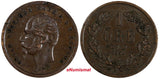 Sweden Oscar I Bronze 1858 L.A. 1 Öre KM# 687 (20 424)