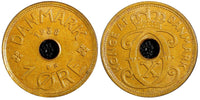 Denmark Christian X Bronze 1938  GJ;N 1 Øre GEM BU KM# 826.2 (23 809)