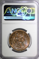Great Britain George V Bronze 1919 1 Penny NGC MS64 BN 1 GRADED HIGH KM# 810 (6)
