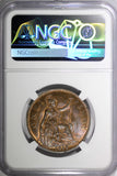 Great Britain George V Bronze 1919 1 Penny NGC MS64 BN 1 GRADED HIGH KM# 810 (6)