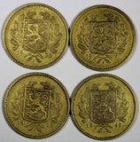 Finland Aluminum-Bronze LOT OF 4 COINS 1933-1940 S 5 Markkaa KM# 31 (18 184)