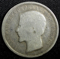 Guatemala Silver 1861 R Real Rafael Carrera Mintage-87, 959 KM# 137.1  (23 321)