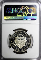 Germany Silver PROOF 1930 G 3 Mark NGC PF60 Death Von Der Vogelweide KM69(008)