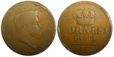 Italian States NAPLES Ferdinando II Copper 1848 10 Tornesi Ducat 38mm KM# 331(1)