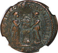 Roman Empire Constantine I AD 307-337 AE3 BI Nummus / ANGELS OF VICTORY NGC (61)