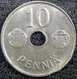 FINLAND Iron 1944 10 Pennia WWII Issue BU Coin KM#34.1 (23 021)