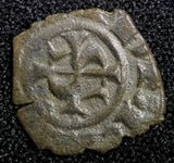 SICILY Italian states Manfred (1258-1266) Billon 1 Denaro 0.51g. (23 782)