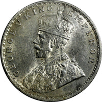 India-British George V Silver 1914 (B) 1 Rupee XF Mint Luster KM# 524 (18 824)