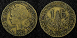 Cameroon Aluminum-Bronze 1926 1 Franc Paris Mint  KM# 2 (22 922)