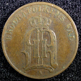 SWEDEN Oscar II Bronze 1877 1 Ore Large Letters KM# 745  (23 150)