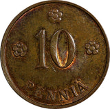 Finland Copper 1939 10 Pennia  KM# 24 (17 982)