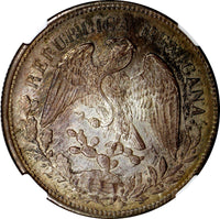 Mexico SECOND REPUBLIC Silver 1901 CN JQ Peso NGC UNC DETAILS Culiacan  KM# 409