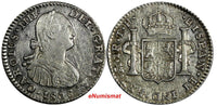 Mexico SPANISH COLONY Charles IV Silver 1808/7 Mo TH 1 Real OVERDATE KM# 81 (36)