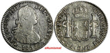 Mexico SPANISH COLONY Charles IV Silver 1808/7 Mo TH 1 Real OVERDATE KM# 81 (36)