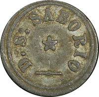 COSTA RICA Lead (ca.1880) Token ALAGUELA D.S. SABORIO 16mm Rulau-Ala2 (21 819)