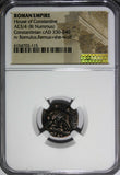 ROMAN Constantinian Dynasty AE3/4 Nummus AD 330-340 / She-Wolf &Twins NGC (115)