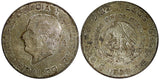 Mexico ESTADOS UNIDOS MEXICANOS Silver 1956 10 Pesos UNC GREY TONING KM# 474 (1)