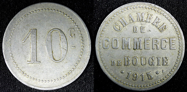 ALGERIA Aluminum 1921 10 Centimes J. Bory, Paris XF 30mm KM# TnA5 (23 184 )