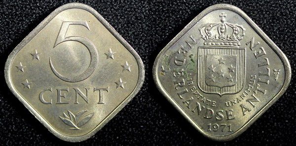 Netherlands Antilles Copper-Nickel 1971 5 Cents KM# 13 (23 728)