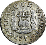 Mexico SPANISH COLONY Ferdinand VI Silver 1753 Mo M 1/2 Real KM# 67.1 (033)