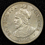 PANAMA Copper-Nickel 1907 1/2 Centesimo Balboa UNC KM# 6 (22 937)