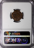 SWEDEN Oscar II (1872-1907) Bronze 1873 L.A. 1 Ore NGC MS64 BN KM# 728 (066)