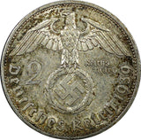 Germany - Third Reich Silver 1939 A 2 Reichs Mark Hindenburg KM# 93 (22 332)