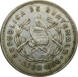 Guatemala Silver 1956 25 Centavos Mintage-342,000 27mm KM# 258 (22 576)