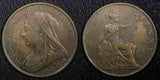Great Britain Victoria Bronze 1900 1 Penny 30.8 mm  KM# 790 (22 507)
