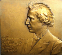 AUSTRIA Bronze Medal Plaque 1906 by H. Kautsch.Emil von Sauer Famous Pianist(89)