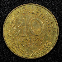 FRANCE Aluminum-Bronze 1975 10 Centimes KM# 929 (22 716)