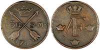 SWEDEN Adolf Frederick (1751-1771) Copper 1761 S.M. 1 Ore 30mm KM# 460 (21 361)