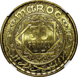 Morocco Mohammed V 1371 (1951) 50 Francs Paris Mint NGC MS67 GEM BU Y# 51 (038)
