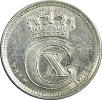 Denmark Christian X Silver 1914 VBP; GJ 10 Øre 1st Year UNC KM# 818.1 (23 848)