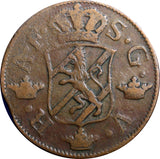 SWEDEN COPPER Adolf Frederick 1764 2 Ore,S.M  BROWN  KM#461 (2370)