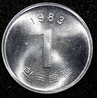 Korea-South Aluminum 1983 1 Won UNC  KM# 31 (22 720)